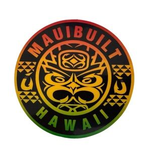 MAUI BUILT Hawaii Reggae Colors Sticker